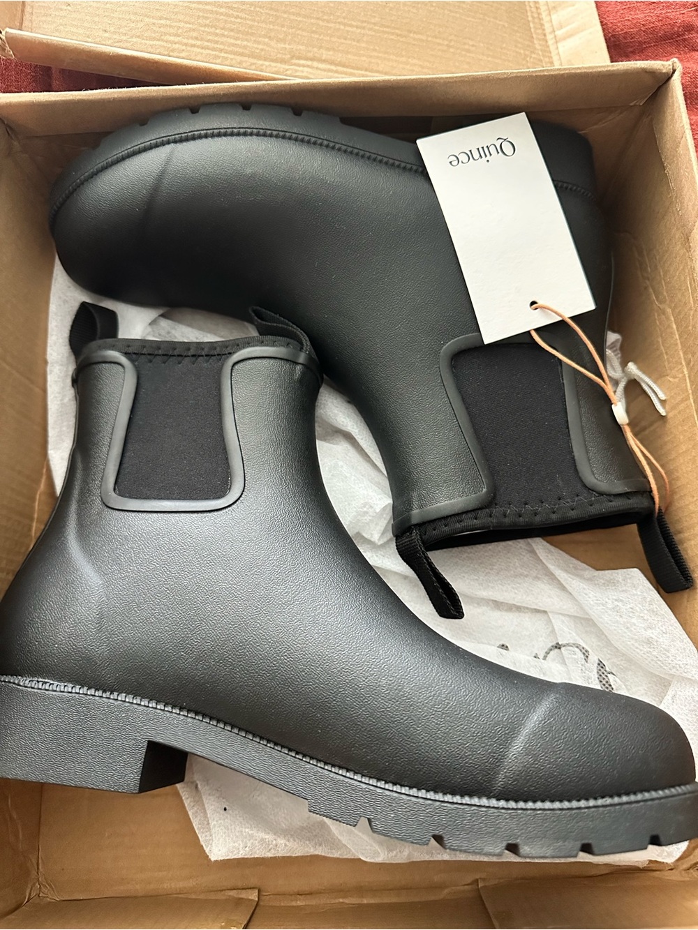 Quince Black Matte Chelsea Rain Boots